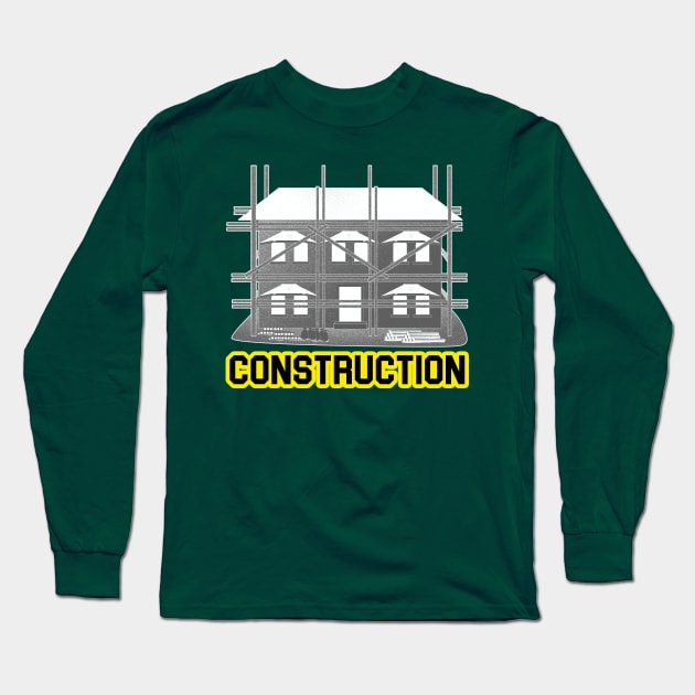 Construction Long Sleeve T-Shirt by Proway Design